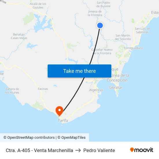 Ctra. A-405 - Venta Marchenilla to Pedro Valiente map