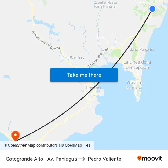 Sotogrande Alto - Av. Paniagua to Pedro Valiente map
