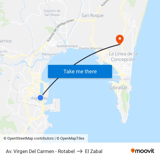 Av. Virgen Del Carmen - Rotabel to El Zabal map