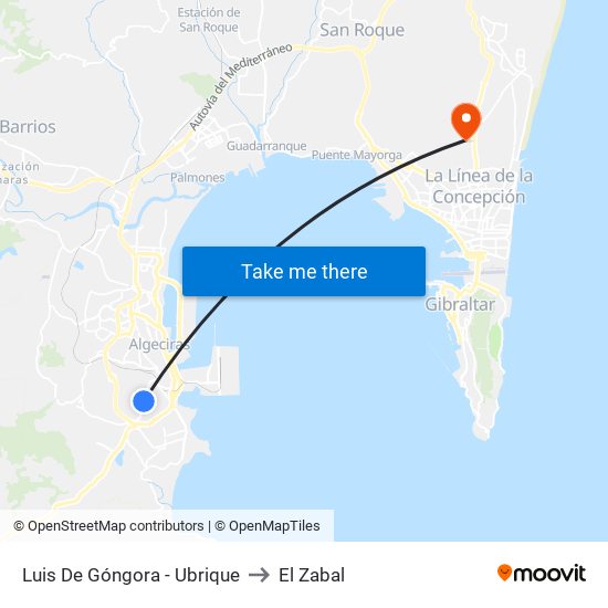 Luis De Góngora - Ubrique to El Zabal map
