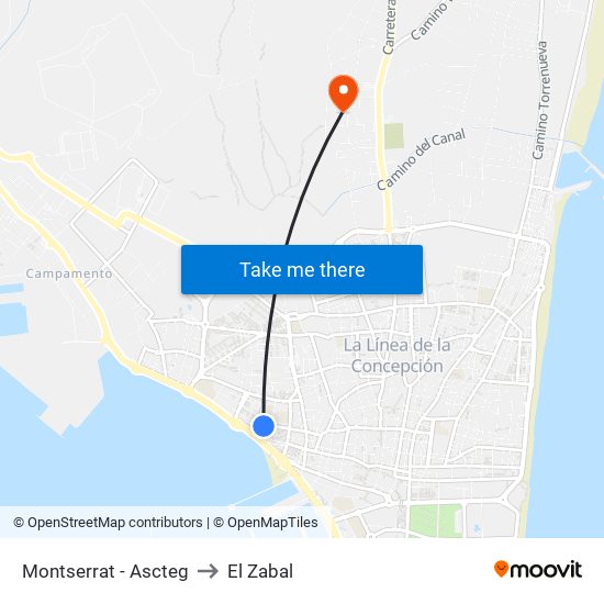 Montserrat - Ascteg to El Zabal map
