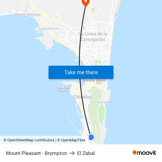 Mount Pleasant - Brympton to El Zabal map