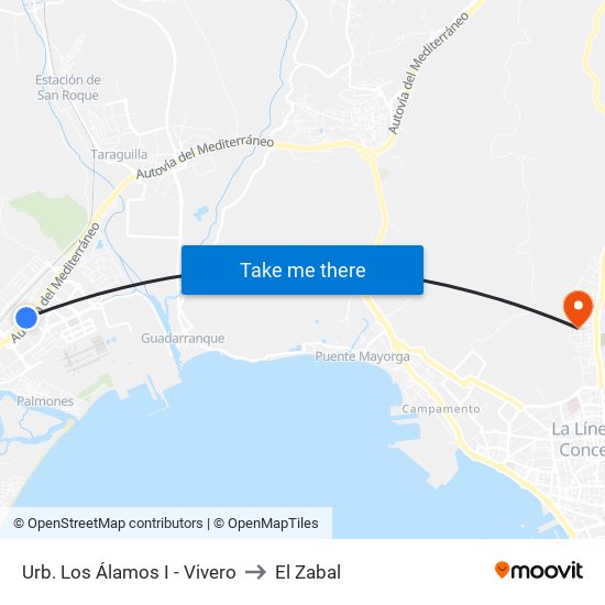 Urb. Los Álamos I - Vivero to El Zabal map