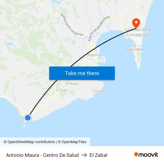 Antonio Maura - Centro De Salud to El Zabal map
