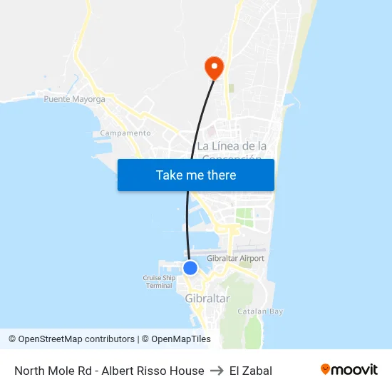 North Mole Rd - Albert Risso House to El Zabal map