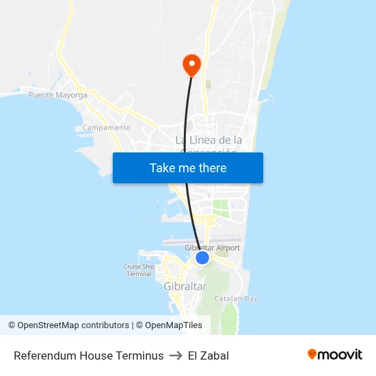 Referendum House Terminus to El Zabal map