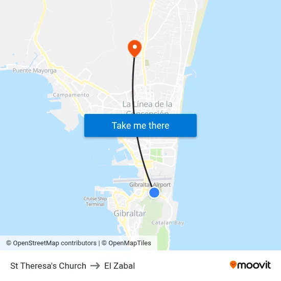 St Theresa's Church to El Zabal map