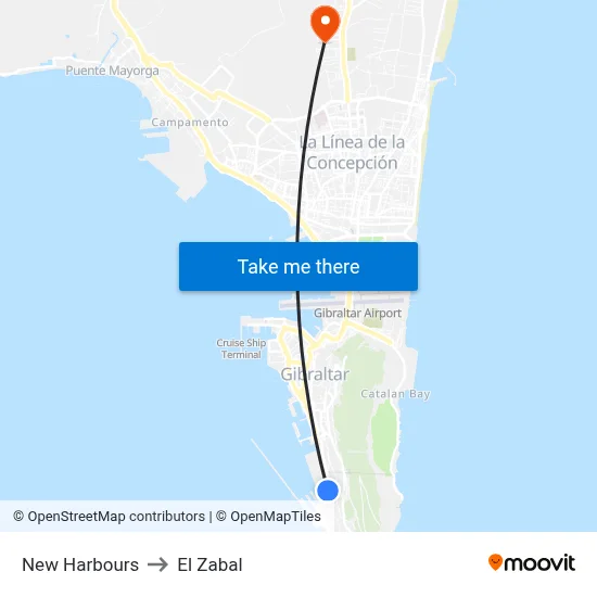 New Harbours to El Zabal map