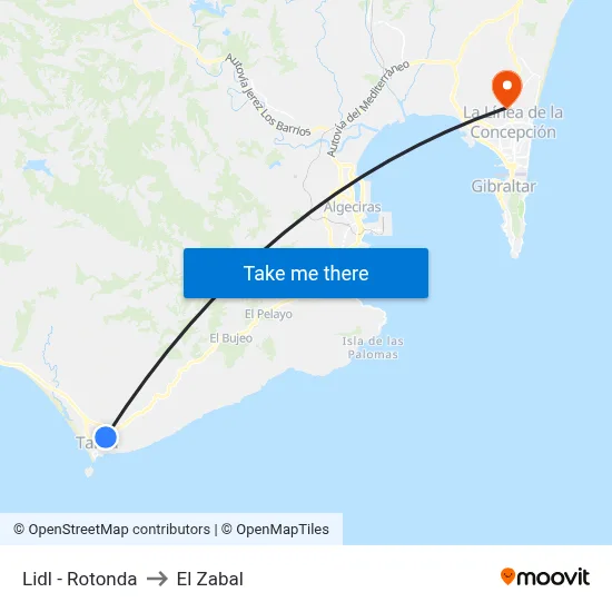 Lidl - Rotonda to El Zabal map