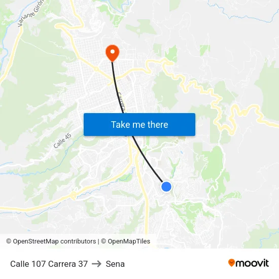 Br. Zapamanga I (Kr 37 - Cl 110) to Sena map
