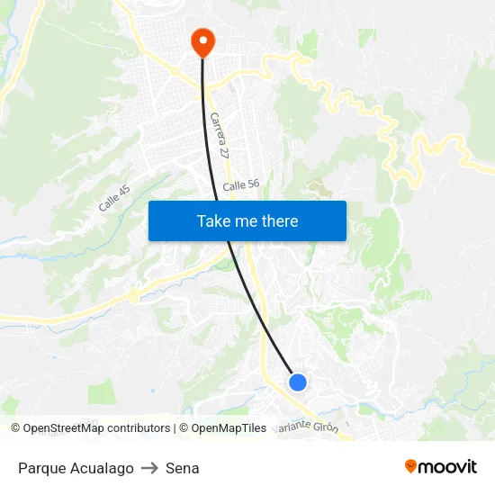 Br. Lagos I (Cl 29 - Kr 9) to Sena map