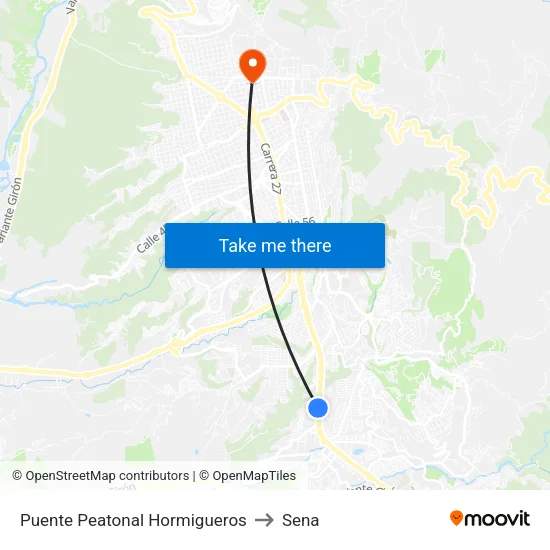 Estación Hormigueros (Autopista - Cl 17) to Sena map
