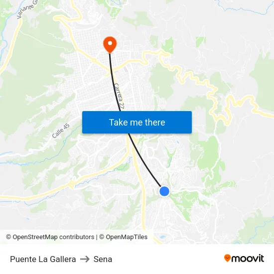 Puente La Gallera (Kr 32 - Cl 118) to Sena map