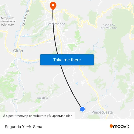 Urbanización La Vega De San Roque (Vía Altos De Guatiguará) to Sena map