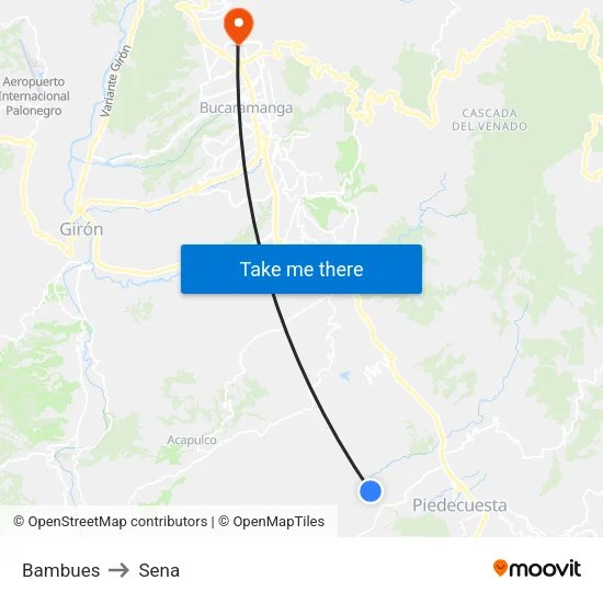 Urbanización La Vega De San Roque (Vía Altos De Guatiguará) to Sena map