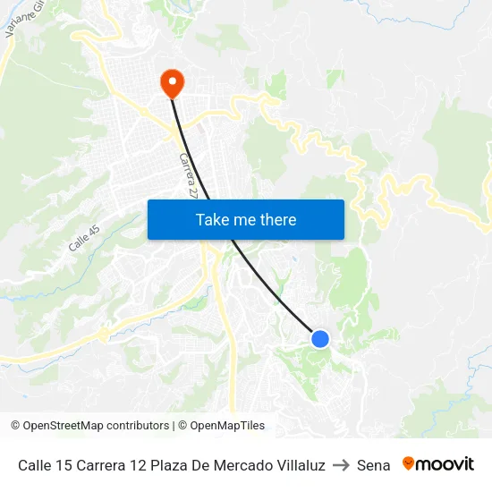 Plaza De Mercado Villaluz (Cl 51 - Kr 11a) to Sena map