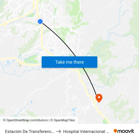Provenza to Hospital Internacional De Colombia map