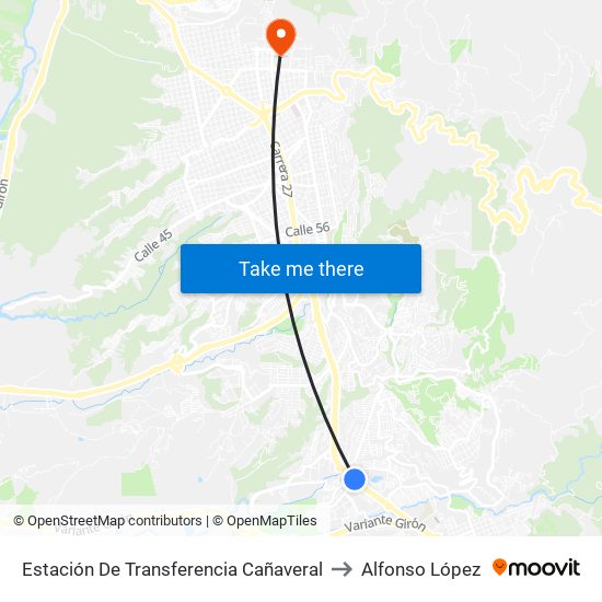 Estación De Transferencia Cañaveral to Alfonso López map