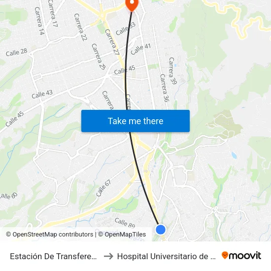 Provenza to Hospital Universitario de Santander HUS map