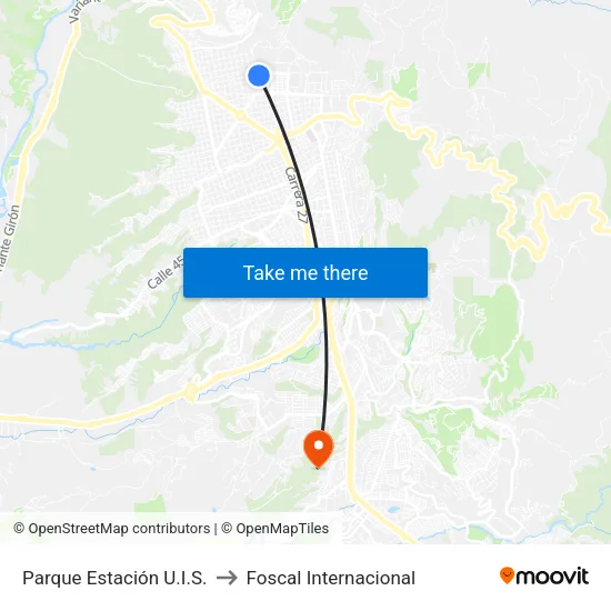 Parque Estación U.I.S. to Foscal Internacional map