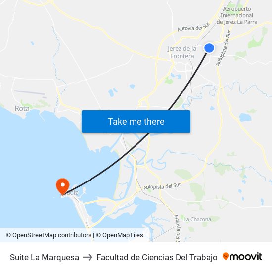 Suite La Marquesa to Facultad de Ciencias Del Trabajo map