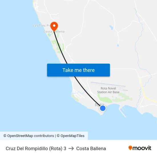 Cruz Del Rompidillo (Rota) 3 to Costa Ballena map
