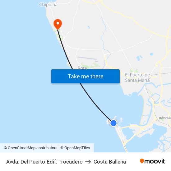 Avda. Del Puerto-Edif. Trocadero to Costa Ballena map