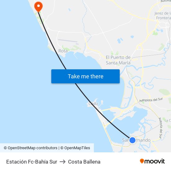 Estación Fc-Bahía Sur to Costa Ballena map