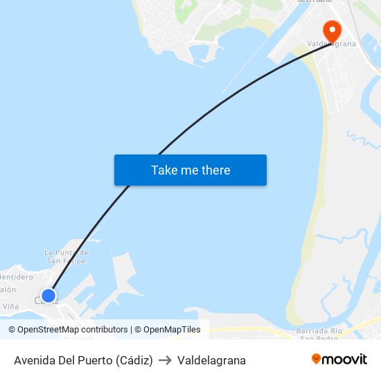 Avenida Del Puerto (Cádiz) to Valdelagrana map