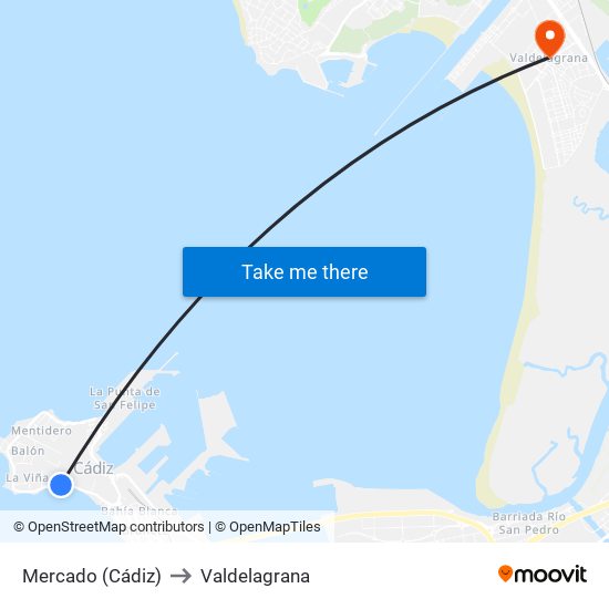 Mercado (Cádiz) to Valdelagrana map