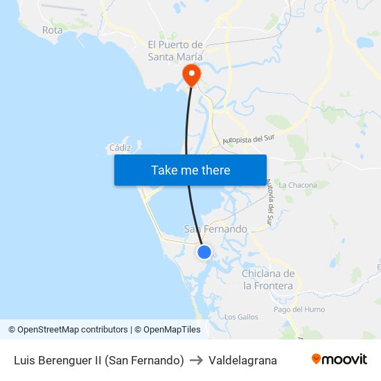 Luis Berenguer II (San Fernando) to Valdelagrana map