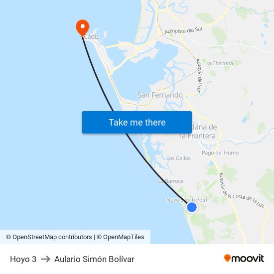 Hoyo 3 to Aulario Simón Bolívar map