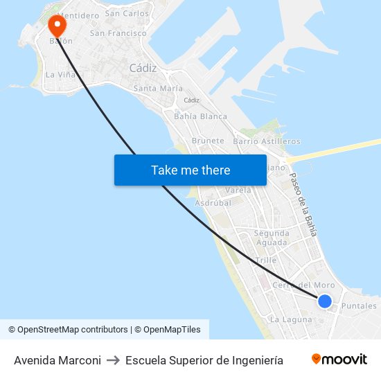 Avenida Marconi to Escuela Superior de Ingeniería map