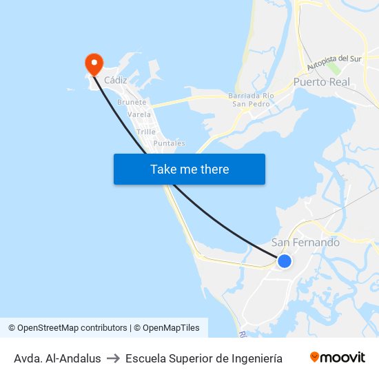 Avda. Al-Andalus to Escuela Superior de Ingeniería map