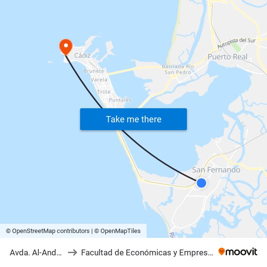 Avda. Al-Andalus to Facultad de Económicas y Empresariales map