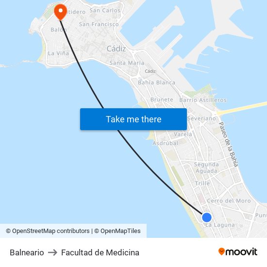 Balneario to Facultad de Medicina map