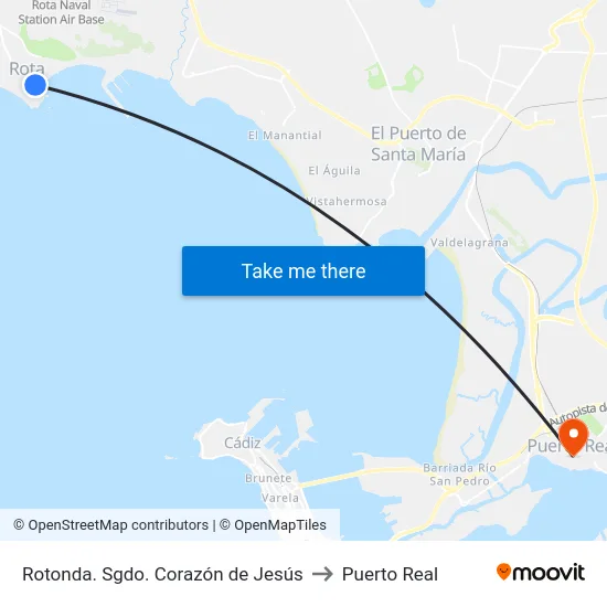 Rotonda. Sgdo. Corazón de Jesús to Puerto Real map