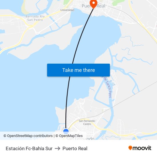 Estación Fc-Bahía Sur to Puerto Real map