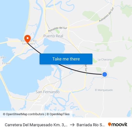 Carretera Del Marquesado Km. 3,2 (Marquesado) to Barriada Río San Pedro map