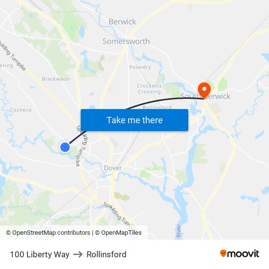 100 Liberty Way to Rollinsford map