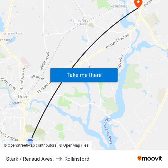 Stark / Renaud Aves. to Rollinsford map