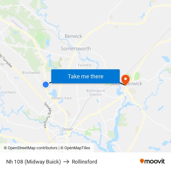 Nh 108 (Midway Buick) to Rollinsford map