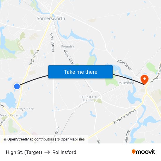 High St. (Target) to Rollinsford map