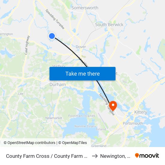 County Farm Cross / County Farm Rds. to Newington, NH map