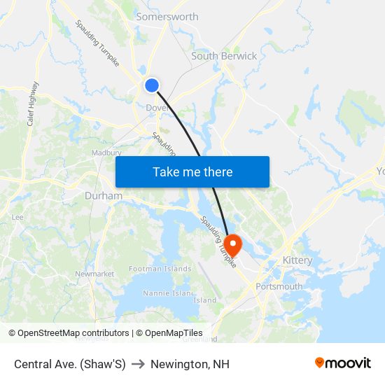 Central Ave. (Shaw'S) to Newington, NH map