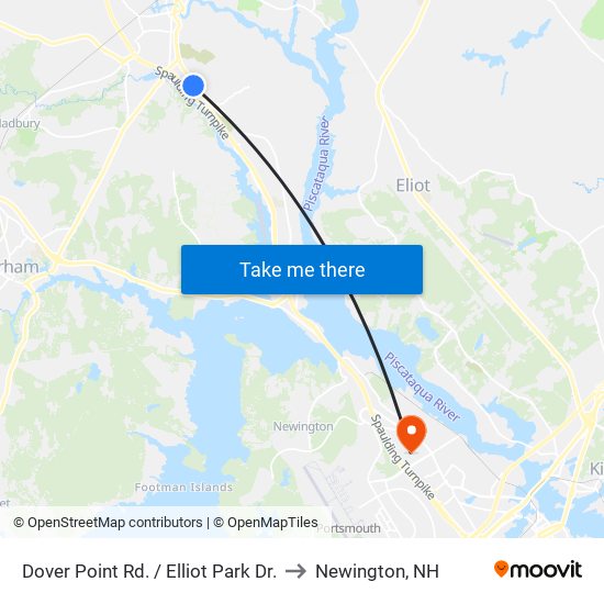 Dover Point Rd. / Elliot Park Dr. to Newington, NH map