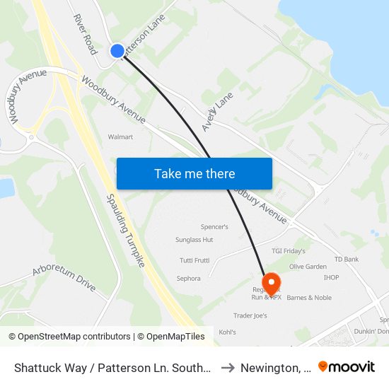 Shattuck Way / Patterson Ln. Southbound to Newington, NH map