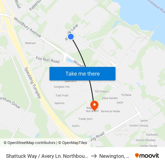 Shattuck Way / Avery Ln. Northbound to Newington, NH map