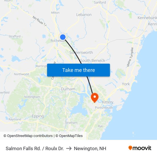 Salmon Falls Rd. / Roulx Dr. to Newington, NH map