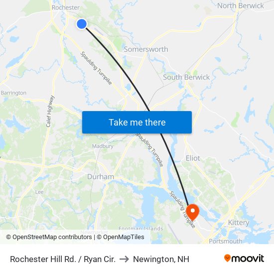 Rochester Hill Rd. / Ryan Cir. to Newington, NH map